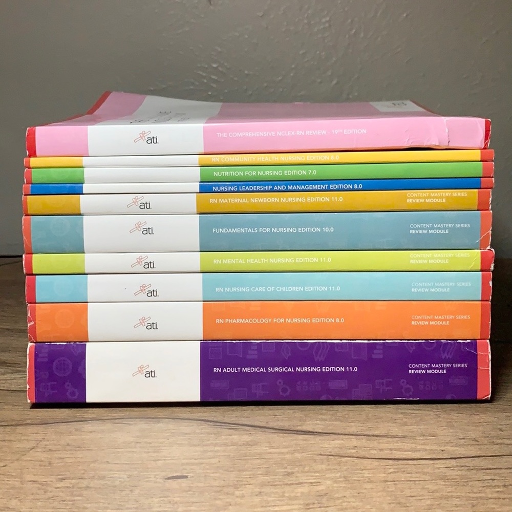 SOLD - ATI Newest ed. books-10 books